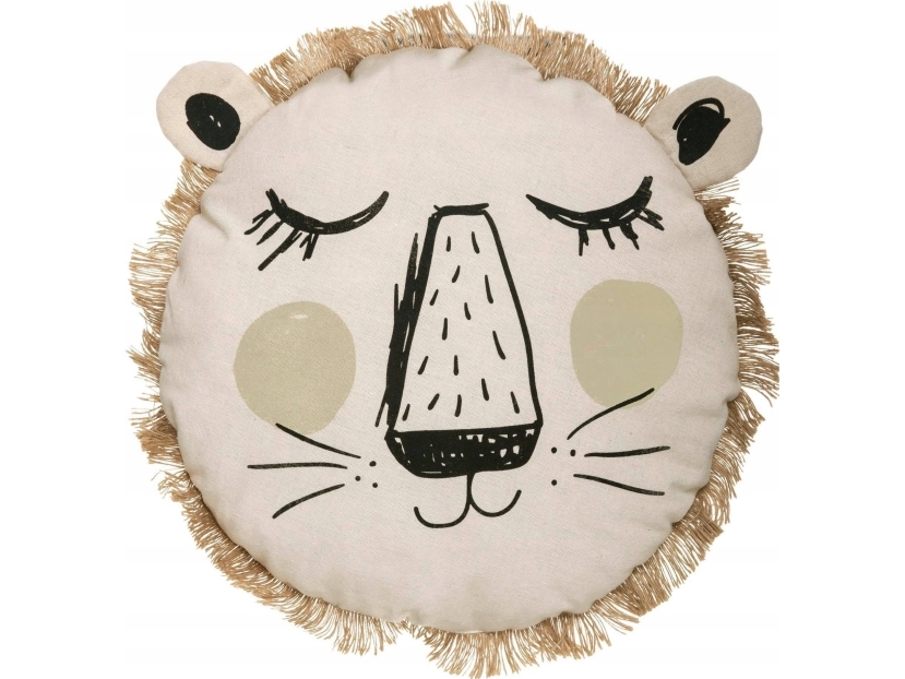 Bertoni-Arco Lew Rundkissen, Ø 44 Cm, Beige