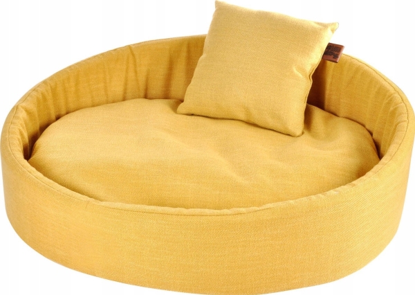 Homea Hundebett Mit Kissen Cosy, 80 X 60 Cm, Gelb