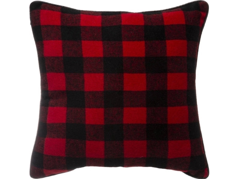 Bertoni-arco Rödrutig kudde, polyester, 45 x 45 cm | Bostäder - Hemtextil - Dekorativa kuddar | GameStuff