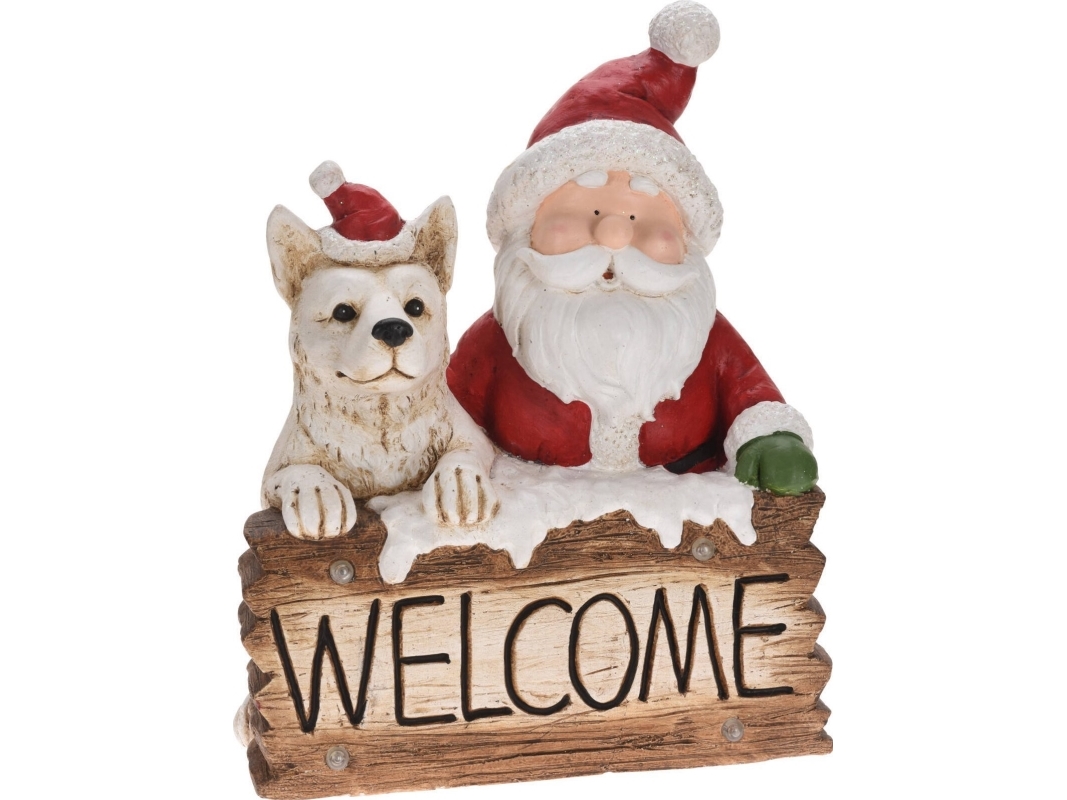 Home Styling Collection Joulukoriste WELCOME LED-valaistuksella ja musiikilla varustettuna