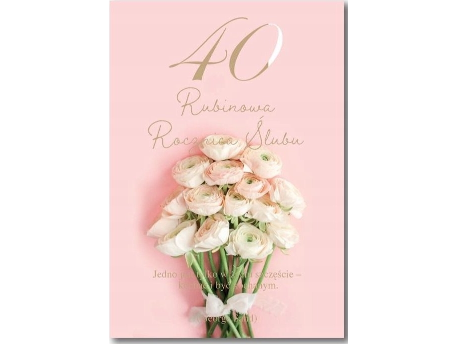 AB-kort Bryllupsdag 40 års jubilæumskort