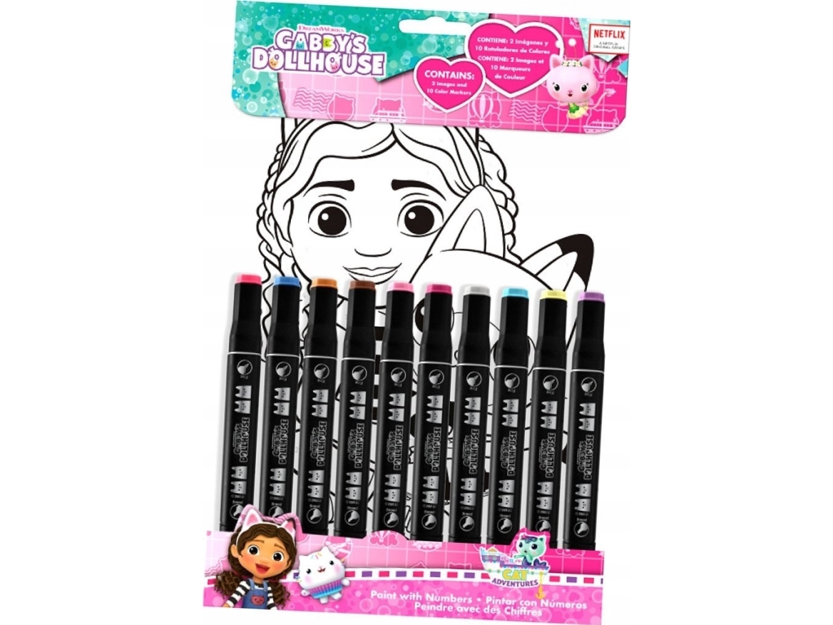 Børn Euroswan Maling efter tal Gabby's dukkehus GD00029 Børn Euroswan