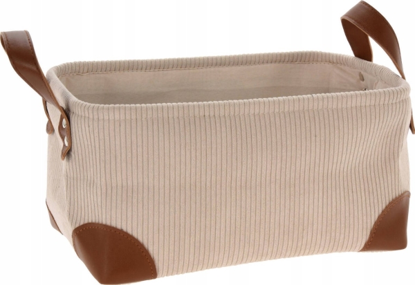 Home Styling Collection förvaringskorg, manchester med handtag, 30 x 20 x 15 cm | N - A | GameStuff