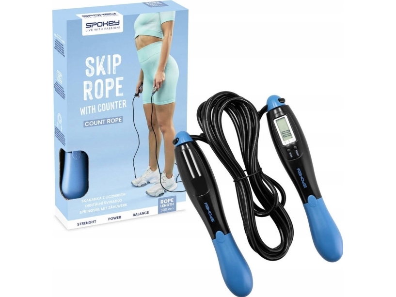 Urheilu hyppynaru Spokey Hyppynaru, jossa on hyppy- ja kalorilaskuri Spokey COUNT ROPE
