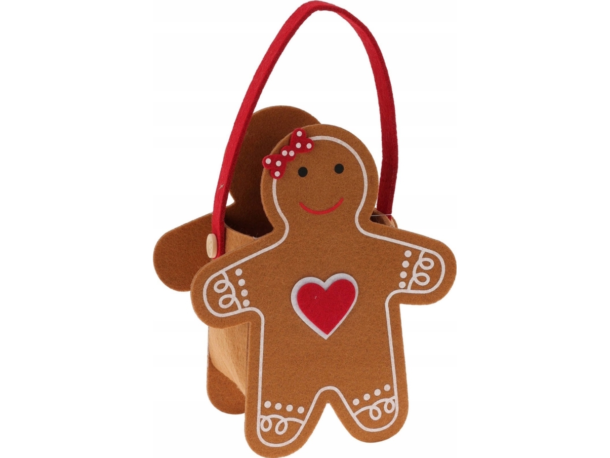 Home Styling Collection Juledekoration Filtpose med julemotiv, 16,5 x 20 cm