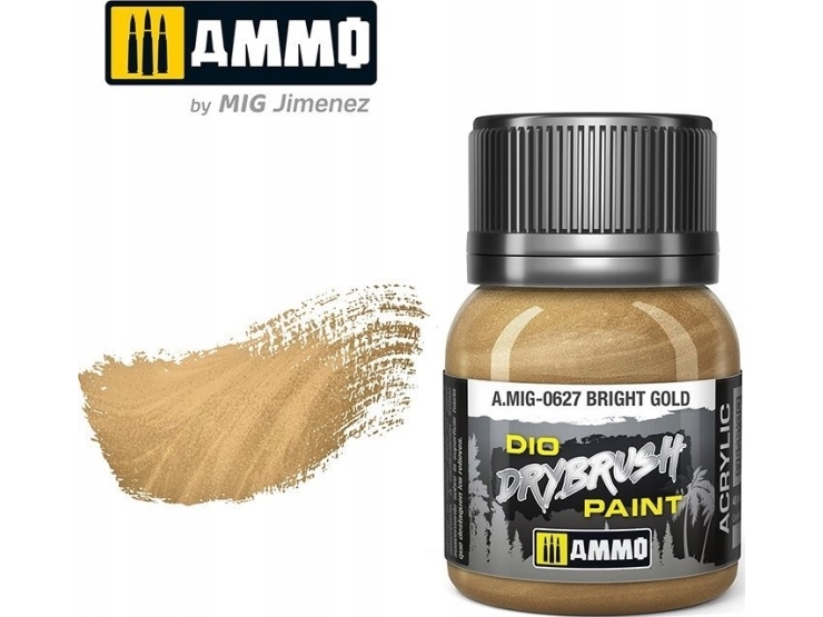 Vallejo Ammo: DIO Drybrush - Bright Gold