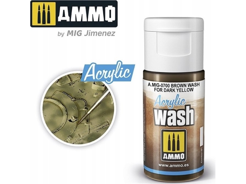 Vallejo Ammo: Acrylic Wash - Brown Wash for Dark Yellow