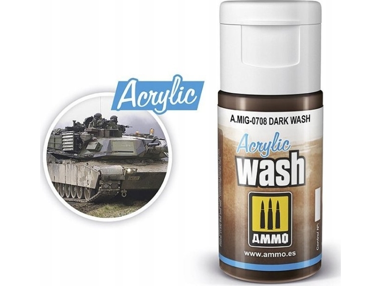 Vallejo Ammo: Acrylic Wash - Dark Wash