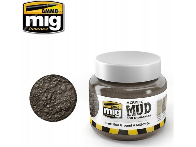 Vallejo Ammo: Acrylic Mud for Dioramas - Dark Mud Ground (250 ml)