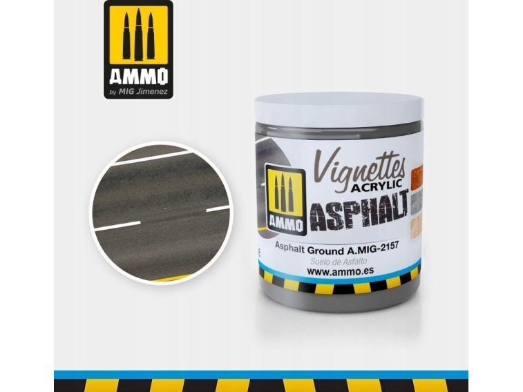 Vallejo Ammo: Acrylic Mud - Vignettes - Asphalt Ground (100 ml)