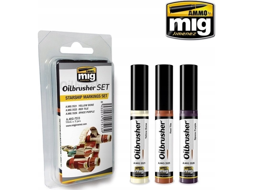 Vallejo Ammo: Oilbrusher Set - Starship Markings Set