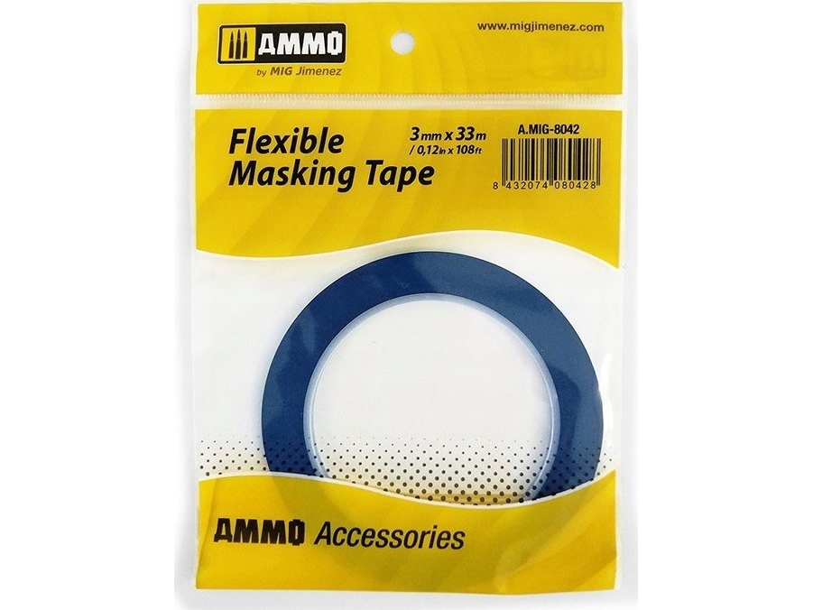 Vallejo Ammo flexibelt maskeringstejp (3 mm x 33 m)