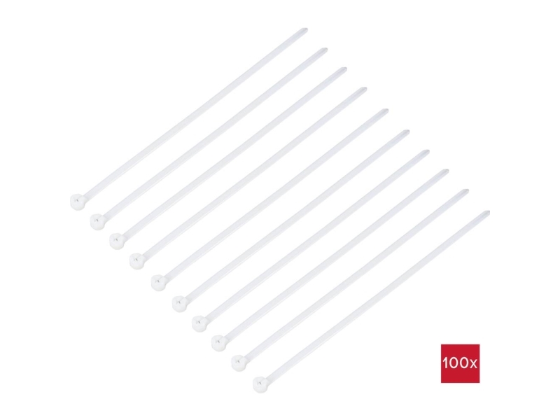 TRU COMPONENTS TC-12814152 Kabelbinder 200 mm 4.8 mm Natur Med metaltap, kemisk bestandighed 100 stk