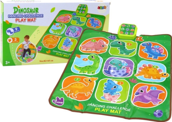 LeanToys interaktiv lekmat dansande utmaning dinosaurier 5 lek-lägen | Leksaker - För dom minsta - Aktivitetsfilt | GameStuff
