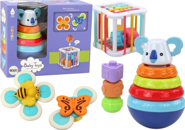 Leantoys Sensory Tower Koala Lernwürfel Spinner