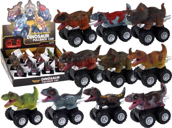Leantoys Dinosaurier Auto Mit Reibungsantrieb Verschiedene Arten Farben