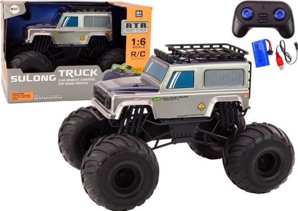 LeanToys Stor terrängbil Fjärrstyrd Suv 2.4G RC 1:6 Grå | Leksaker - Radiostyrda leksaker - Bilar och akutbilar | GameStuff