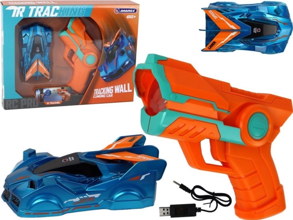 LeanToys vägg-till-vägg-laserbil blå | Leksaker - Radiostyrda leksaker - Bilbanor | GameStuff