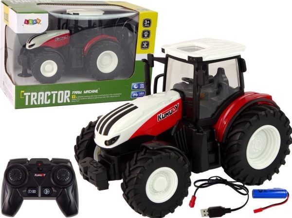 LeanToys 1:24 fjernstyret R/C-landbrugstraktor
