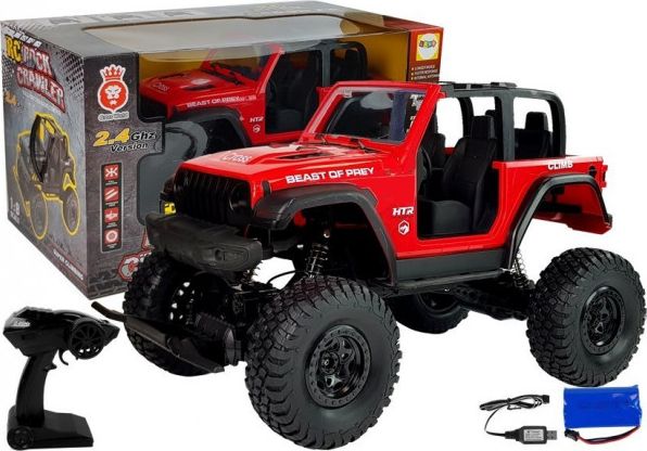 Lean Sport 2.4G rød fjernstyret jeep-terrænbil