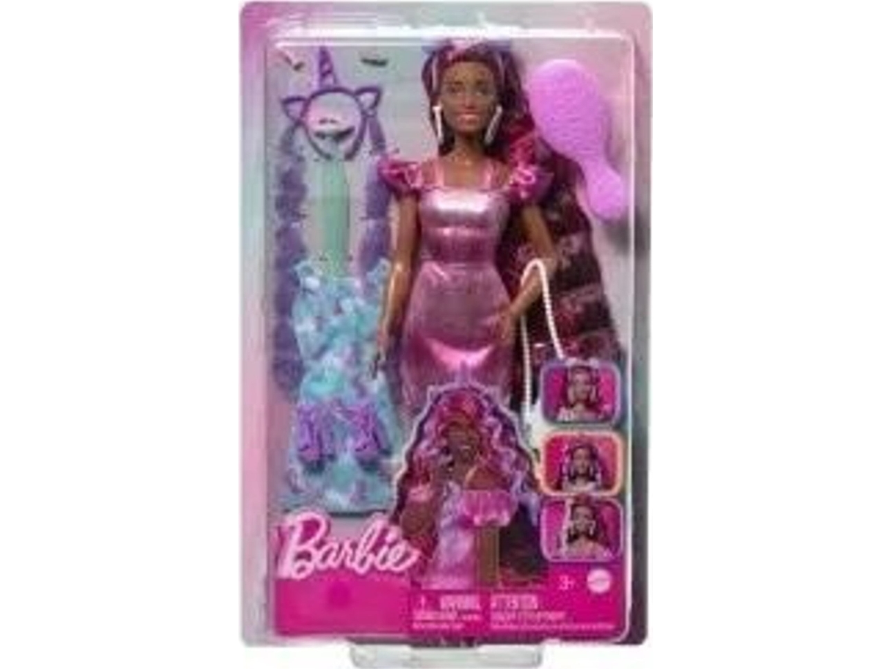 Barbie-Dukke Mattel Brb Hårlek Lilla Dress Jdc86 Wb6