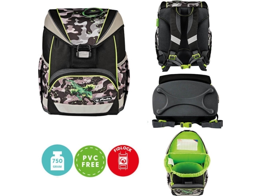 Herlitz Ultralight Camo Dragon Dreng Polyester