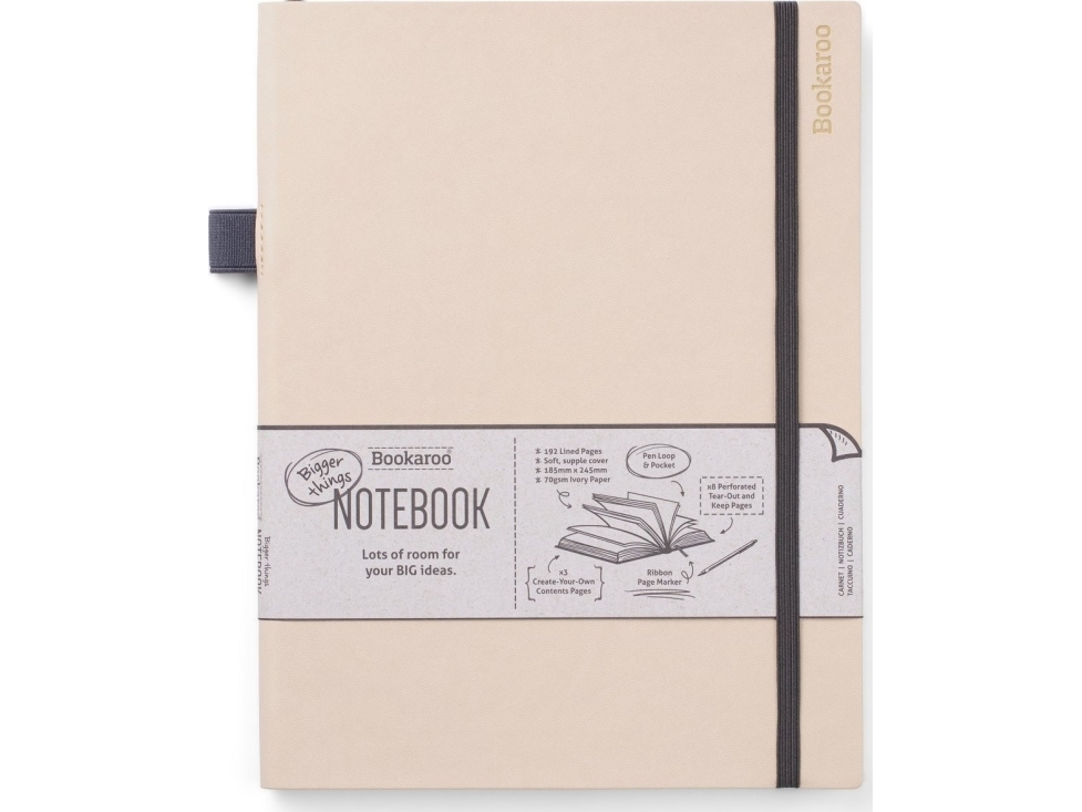 Peter Pauper Press Bookaroo Notatnik Journal duży - Cremeowy