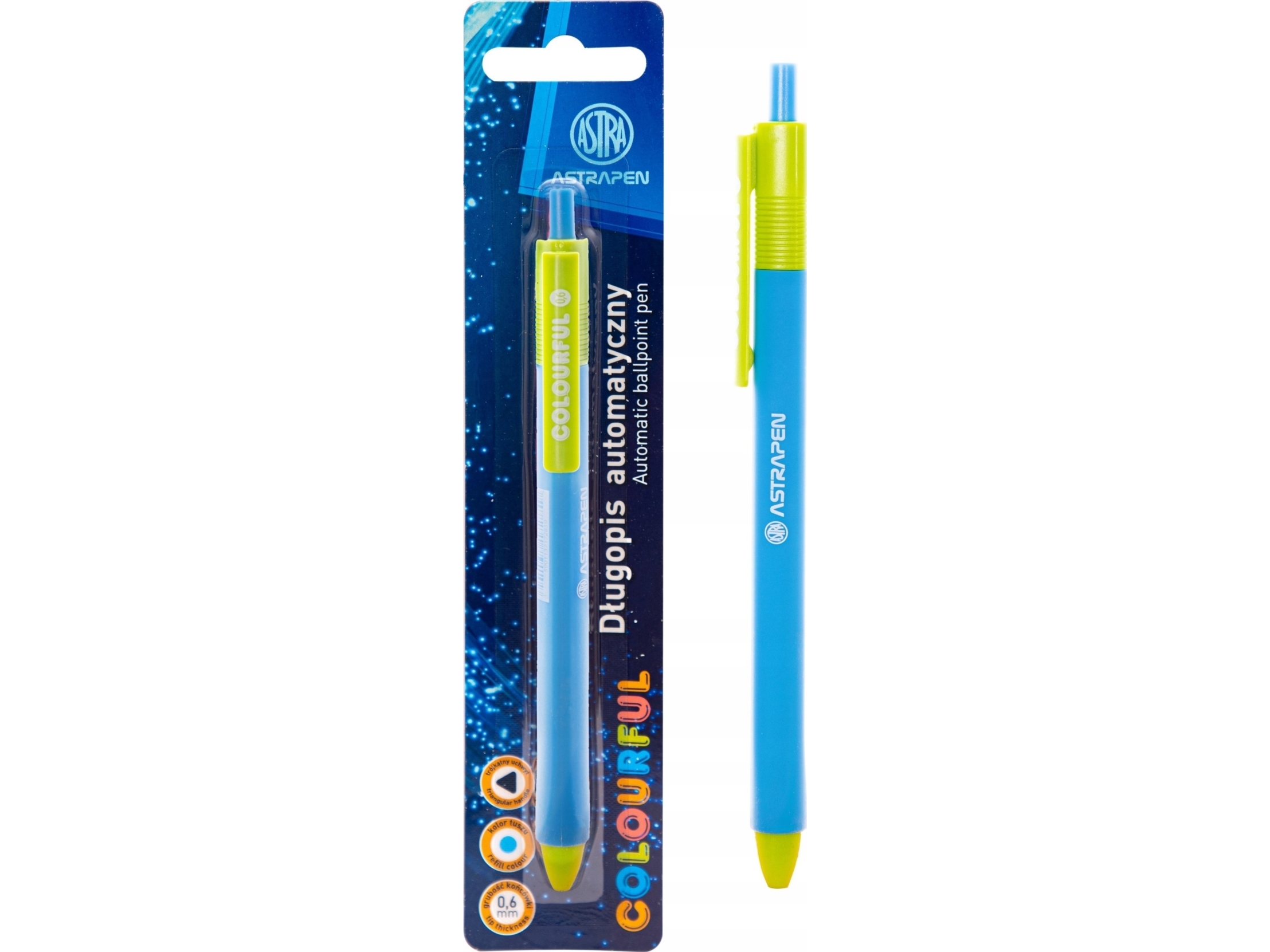Astra automatisk kuglepen Colorful 0,6 mm ASTRA