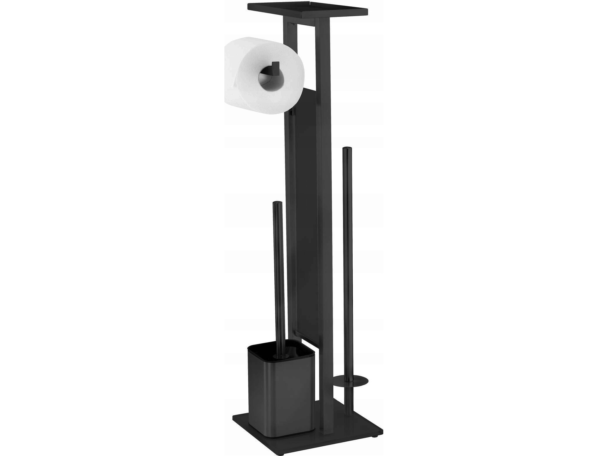 Wenko WC-børste og papirholder med hylde 4in1 DEBAR