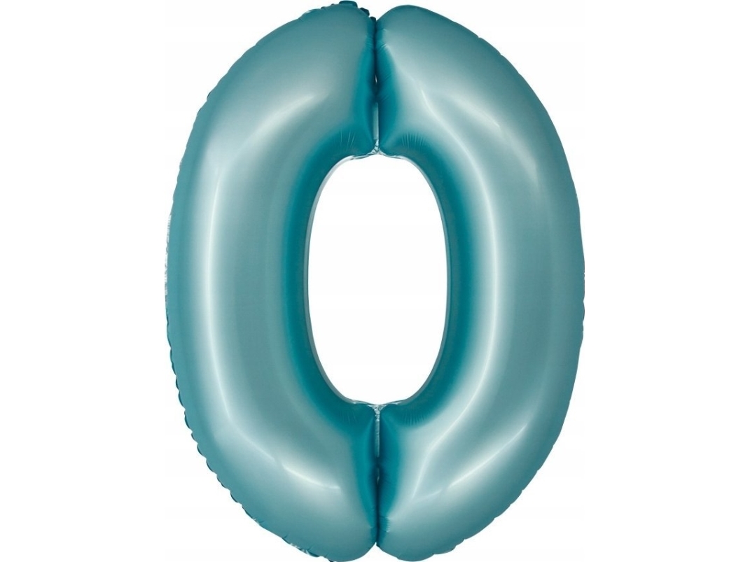 Godan Smart Nummer 0 Folienballon, Matt Blau, 76 Cm Godan
