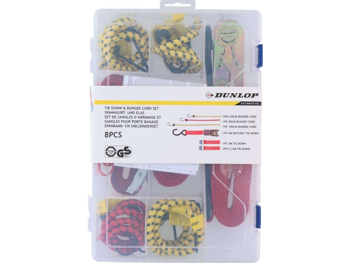 Dunlop transportremme gummi til bagage kuffert med spænder DUNLOP 8 i 1