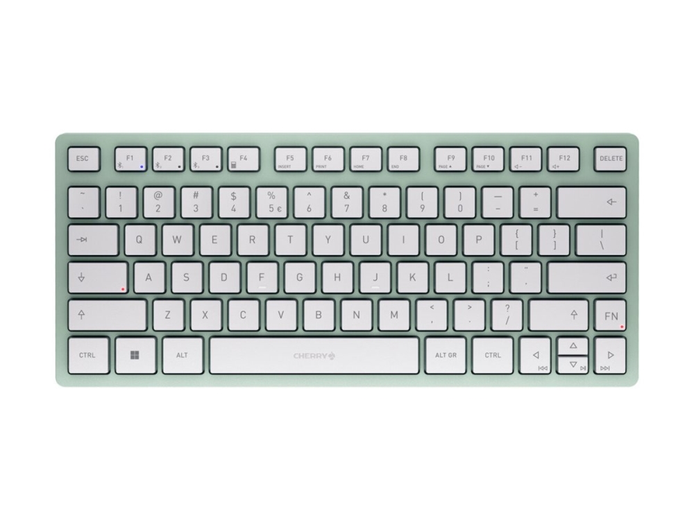 Cherry Kw 7100 Mini Bt - Tastatur - Trådløs - Bluetooth 5.1 - Qwerty - Europa - Tastkontakt: Cherry Sx - Agavegrøn