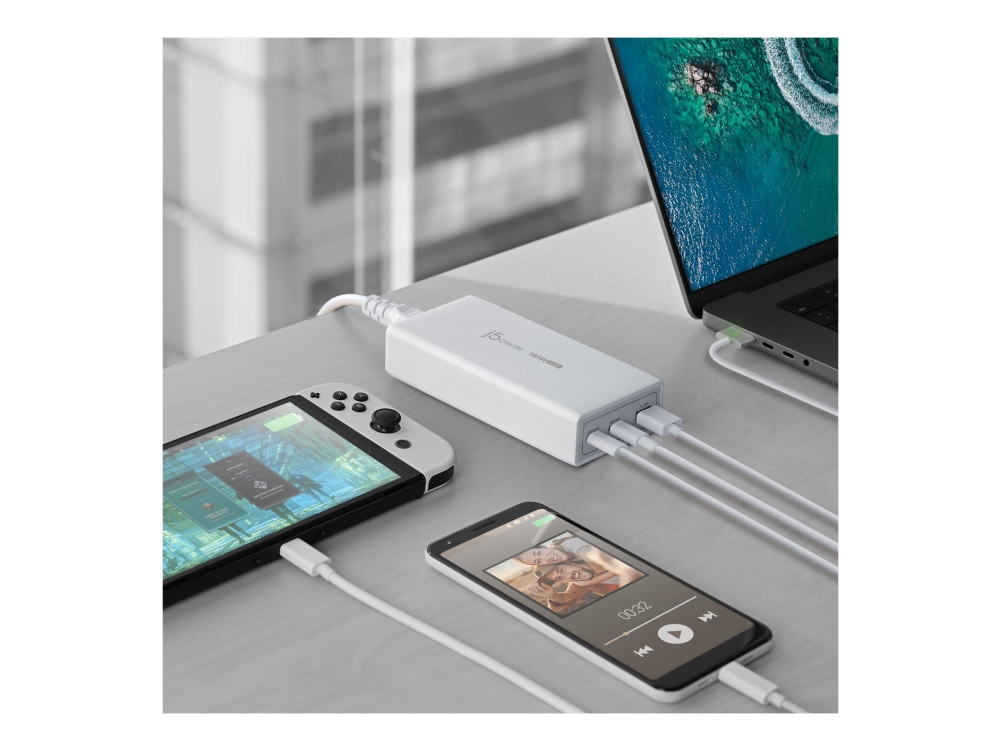j5create JUP37185W-EN, inomhus, AC, 20 V, Vit | Tele & GPS - Batteri & Laddare - Laddare | GameStuff