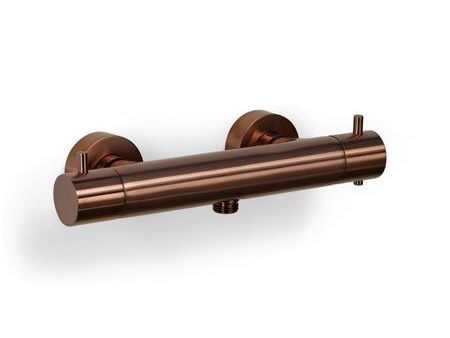 BLUE LABEL Termostatblandare med 1/2 utlopp - inkl. kopplingar och rosetter - borstad brons | VVS Artiklar - Badrum - Duschblandare och termostatblandare | GameStuff