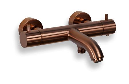 BLUE LABEL Termostatblandare för badkar och dusch - borstad brons | VVS Artiklar - Badrum - Badkarsblandare | GameStuff