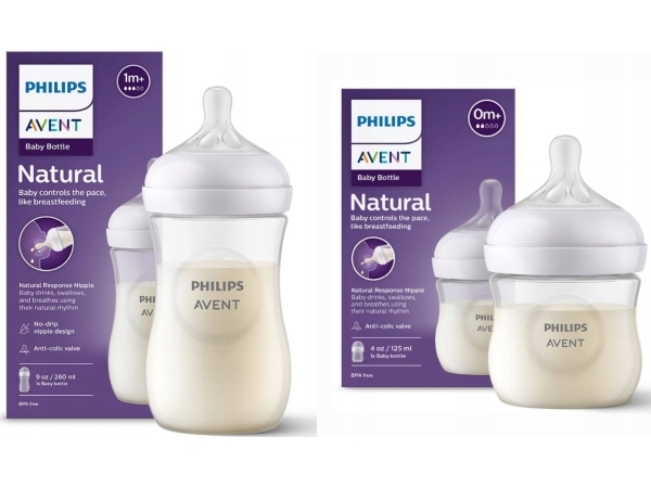 Avent Scy903/01+Scy900/01 Flaske 260Ml+ Flaske 125Ml Responsive Natural