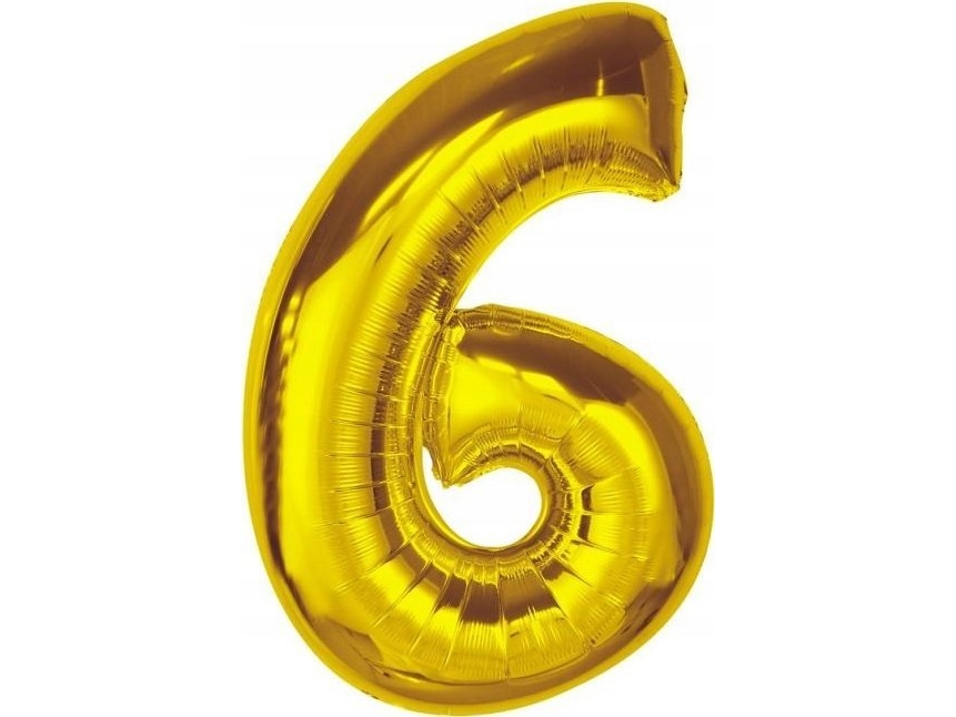 Godan Smart Nummer 6 Gold Folienballon 92Cm