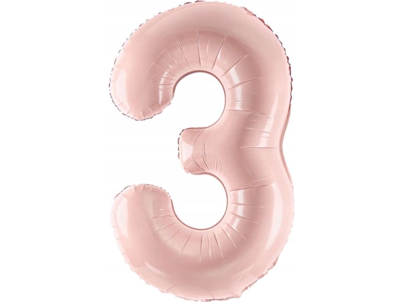 Partydeco Folienballon 3 Klar Rosa 72 Cm