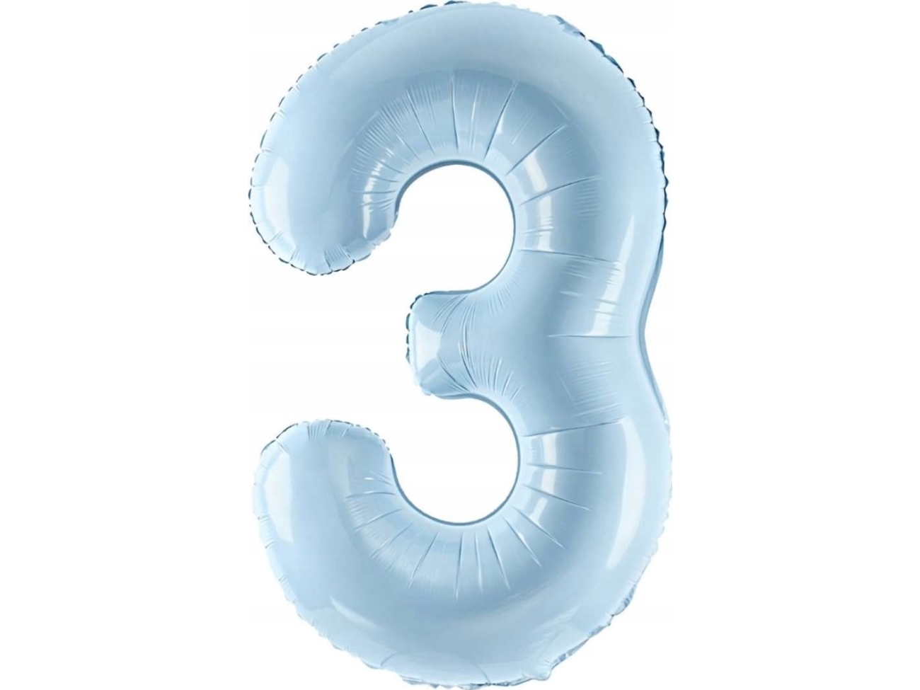 Party Deko Folienballon 3 Hellblau 72Cm