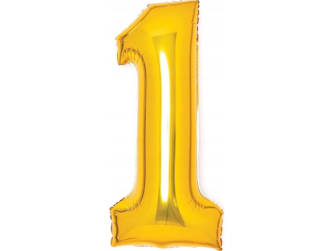 Amscan Folienballon Nummer 1 Gold 35X66cm 9913206