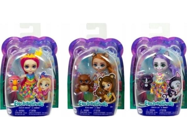 Mattel Enchantimals Heroine Set Teddy Bear/Pooh/Cat