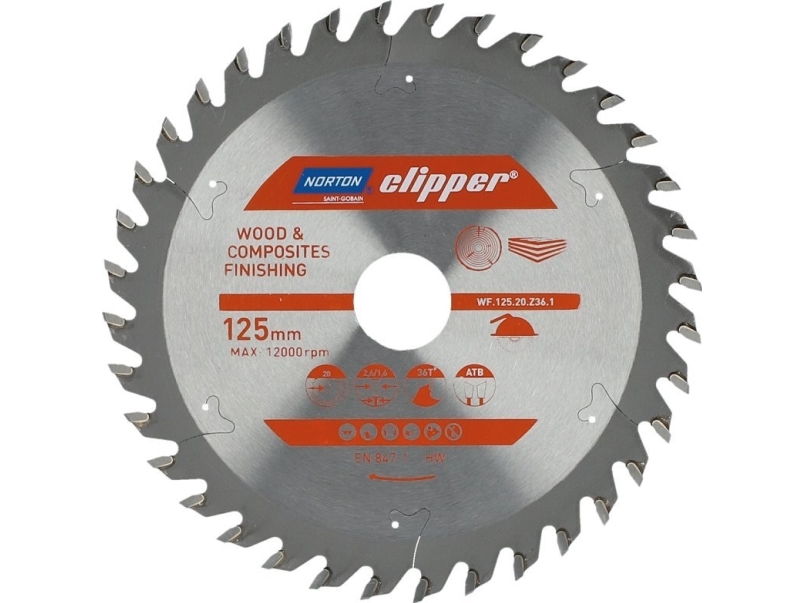 NORTON NORTON TARGET TOOL Saw 125mm x 20mm x 36z TRÆ OG KOMPOSITTER ATB