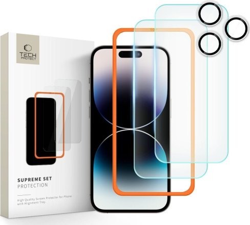 Tech-Protect Szklo Hartowane Tech-Protect Supreme Set 3Er-Pack Iphone 16 Pro Max Klar