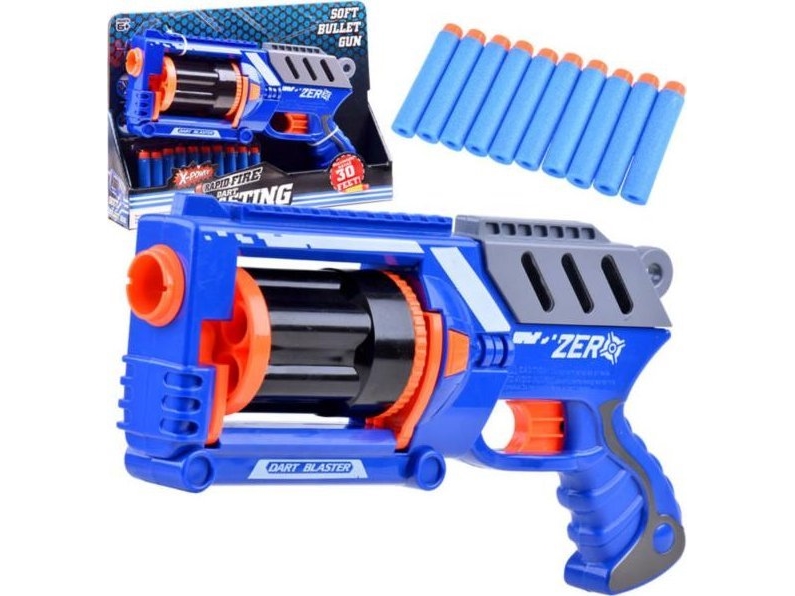 Jokomisiada Pistolet BLASTER naboje piankowe 10szt broń ZA3286