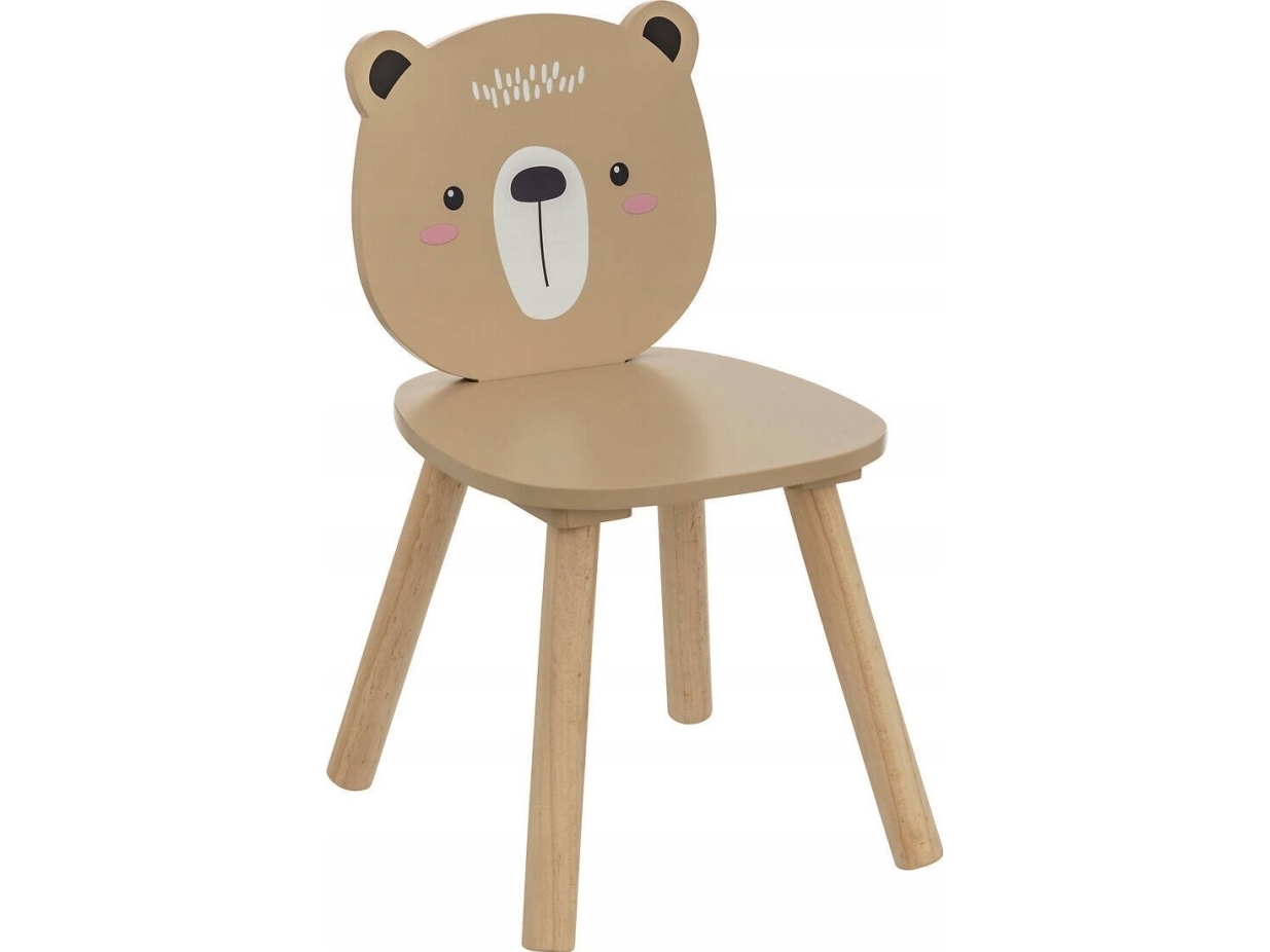 Atmosphera Babystol TEDDY, ben af fyrretræ, 27 x 27 x 46 cm