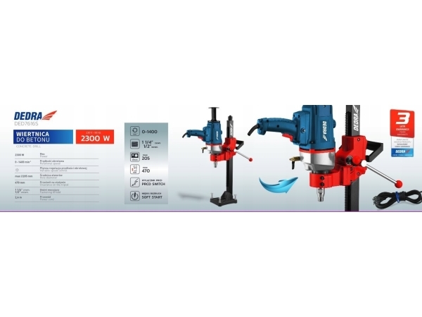Dedra Betonborerig Max. Diameter 205Mm 2300W