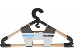 Opbevaringsløsninger Tøjbøjle til garderobe, fyrretræ og PP-indsatser, 3 stk