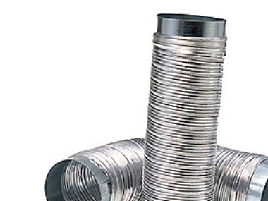 Flexkanal Ø 100 längd 0,35-1M - Utdragbar anslutning med vikt aluminiumband | Ventilation & Klimat - Rör & Kopplingar - Flex slangar | GameStuff