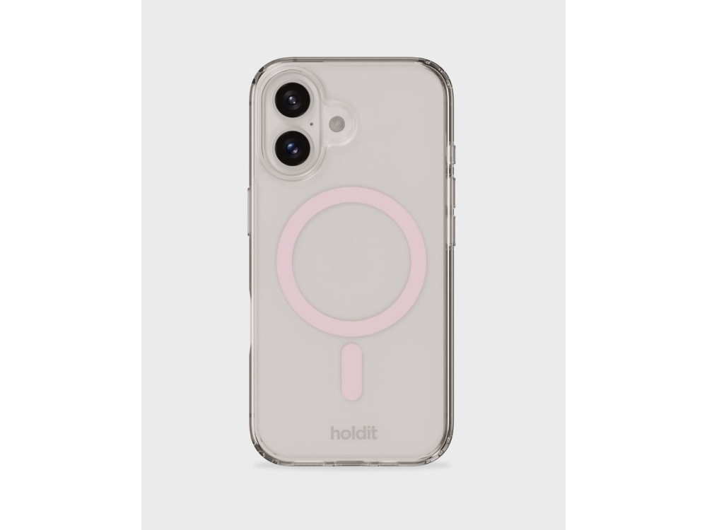 Holdit Magsafe, Cover, Apple, Iphone 16, 15,5 Cm (6.1"), Lyserød, Transparent