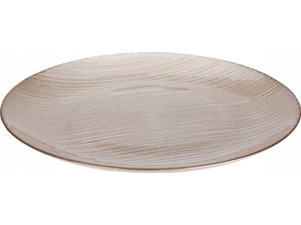 Home Styling Collection Szklany Talerz Płaski Karneol, Ø 28 Cm